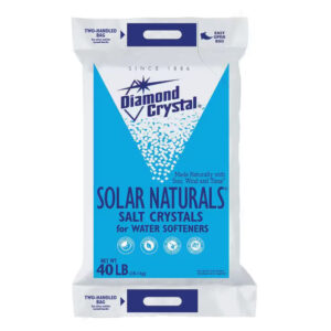 New Diamond Crystal Bright Soft Water Softener Salt Pellets 40lb Bag - Made Naturally with Sun, Wind and Time SOLAR NATURALS SALT CRYSTALS for WATER SOFTENERS